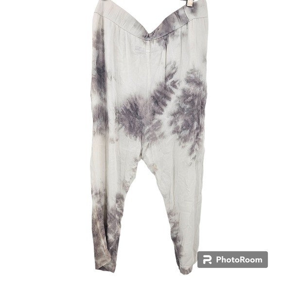 Enza Costa Pants Cream Brown Lunar Patina Tie Dye Drop Crotch Pull On Size 3 - Picture 9 of 9